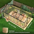 thumbnail image 2 of 8x14 FT Greenhouse for Outdoors, NEORIVER Quick Assembly Polycarbonate Green House with UV Protection, Heavy-Duty Windproof Aluminum Frame, Adjustable Roof Vent – for Backyard, Garden or Patio, 2 of 8