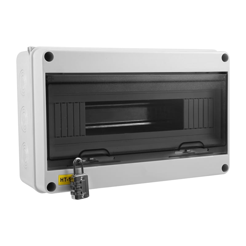 HT Series Junction Box 15WAY IP65 Waterproof Distribution Box Outdoor ABS Electrical with Lock for Circuit Breaker