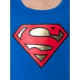 thumbnail image 2 of Dc Comics Girls' Superman Classic Logo Racerback Tank Shorts Pajama Set, 2 of 7