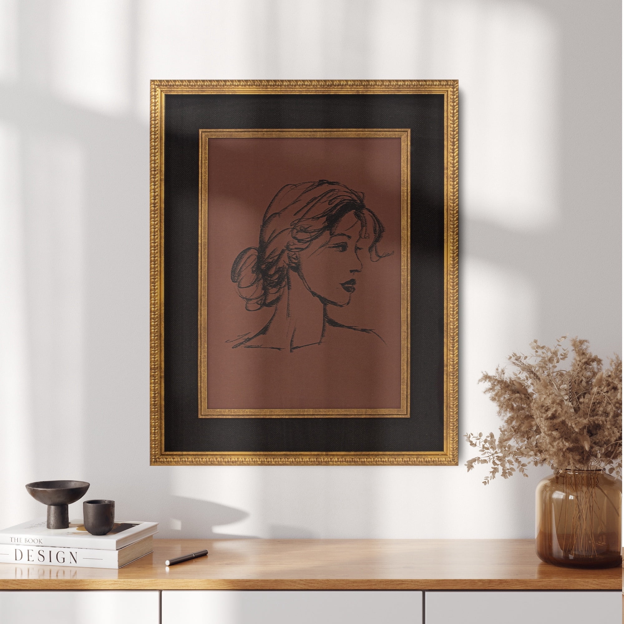 My Texas House Fierce Femme Sketch Framed Art 16x20
