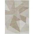 thumbnail image 2 of 8' X 10' Taupe Brown And Beige Geometric Washable Indoor Outdoor Area Rug, 2 of 5