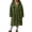 Green, variant on Girls Winter Fuzzy Coat Solid Color Fleece Hoody Jackets Faux Fur Warm Winter Outwear Jackets A-Olive Green