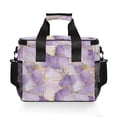 thumbnail image 7 of FORMRS Insulated Cooler Bag 24 Cans Capacity Soft Leakproof Lunch Box with Side Pockets, Pastel Purple Marble Pattern, 7 of 7