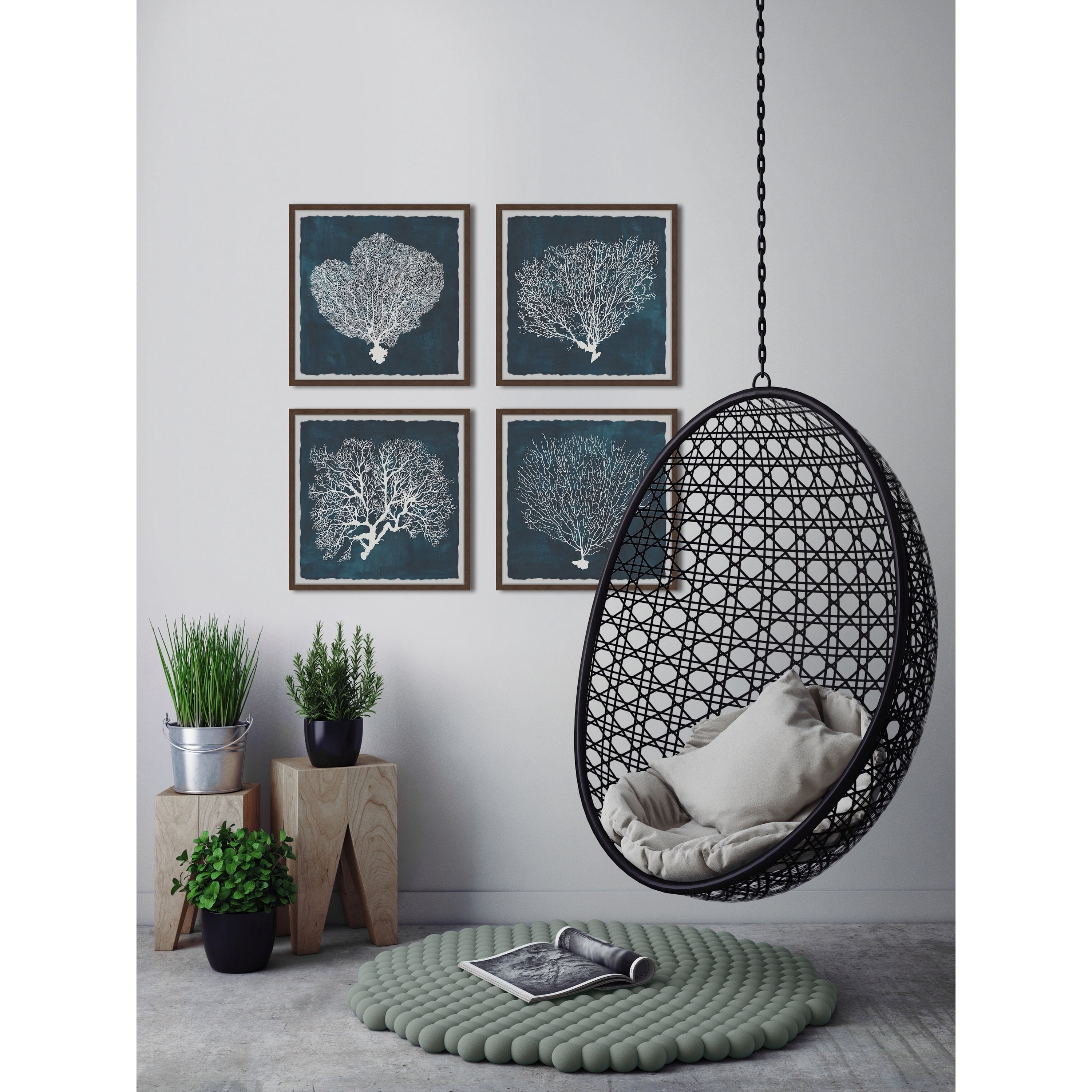 Marmont Hill Inverse Sea Fan V Quadriptych