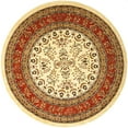 thumbnail image 6 of SAFAVIEH Lyndhurst Isadora Traditional Bordered Area Rug, Ivory/Rust, 8' x 8' Round, 6 of 7