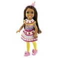 thumbnail image 2 of Barbie Club Chelsea Dress-Up Small Doll, Brunette, in Cake Costume with Puppy & Accessories, 2 of 6