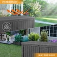 thumbnail image 3 of Coffre de Terrasse de Rangement Extérieur en Résine Noire de 120 gal - Verrouillable, Étanche pour Meubles de Patio, Outils de Jardin et Rangement, 3 of 6