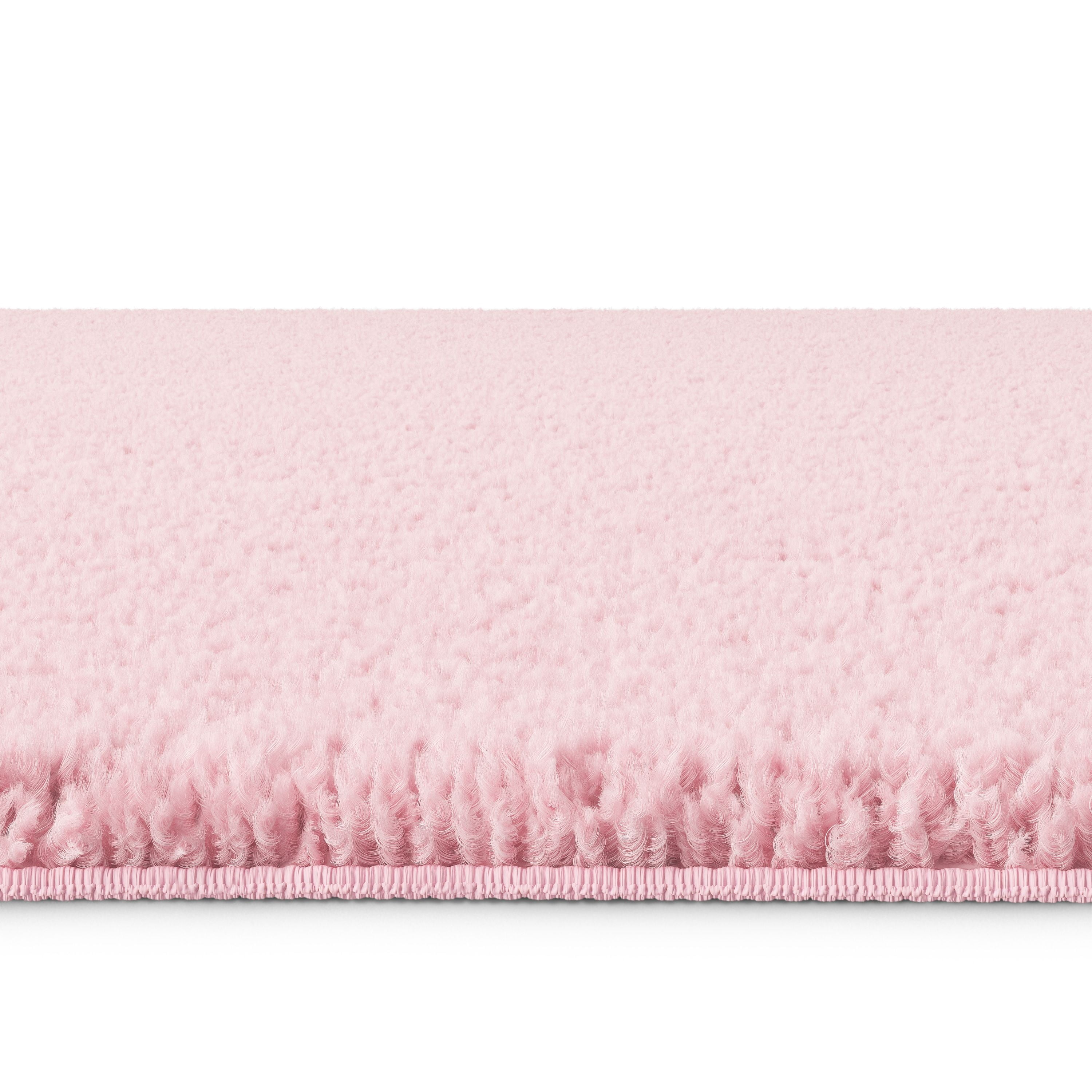 Mainstays Kids Tufted Light Pink Shag Washable Area Rug, 4' x 6'