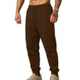 thumbnail image 5 of Guluxicc Men's Athletic Pants Loose Drawstring Elastic Waist Straight Leg Trousers with Pockets for Jogging Everyday Fall Winter, 5 of 7