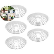 VQPeo 5 Pcs Plant Saucers - 10 Inch & 8 Inch Drip Trays for Indoor & Outdoor Big Pots - Durable Clear Plastic Plant Saucer Solutions