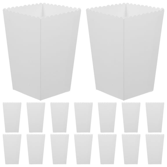 24 Pcs Popcorn Box Fresh Style Striped White Dot French Fries Box (yellow Dot) Party Favor Boxes