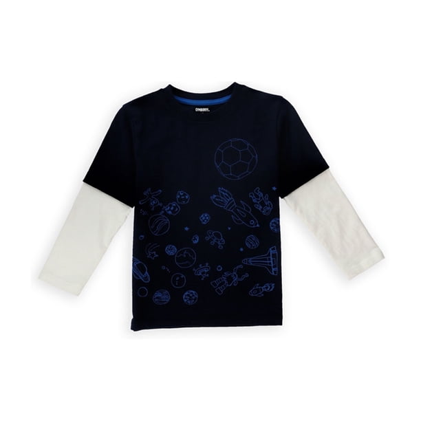 Camiseta gráfica Gymboree Boys Soccer Galaxy azul 6-12 meses