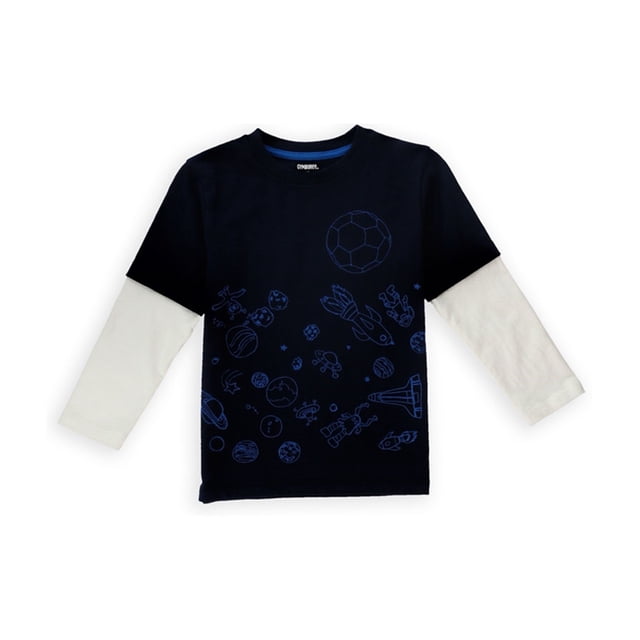 Camiseta gráfica Gymboree Boys Soccer Galaxy azul 6-12 meses