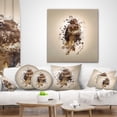 thumbnail image 4 of Designart Abstract Falcon on Branch - Animal Throw Pillow - 18x18, 4 of 5