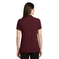 thumbnail image 2 of Port Authority Adult Female Women Plain Short Sleeves Polo Maroon X-Small, 2 of 4