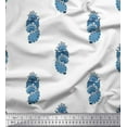 thumbnail image 1 of Soimoi Crepe Silk Fabric Floral & Paisley Block Printed Fabric 1 Yard 42 Inch Wide, 1 of 3
