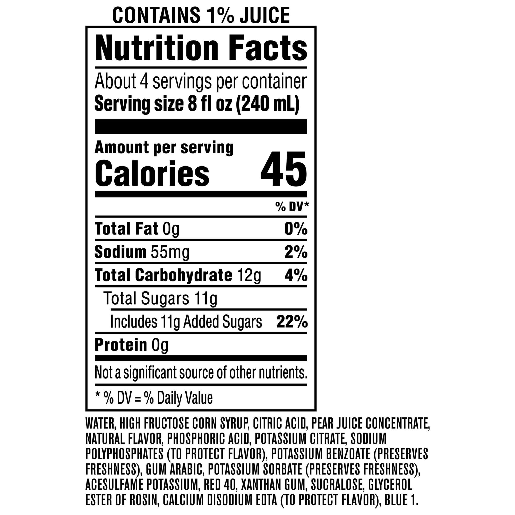 (6 pack) Lipton Brisk Fruit Punch Juice, 1 Liter, Bottle(1Count)