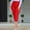 #Red, variant on DPTALR Women's Fashionable Solid Color Slim-Fit Casual Cropped Pants with Pocket Waist,Hot Pink,Size M