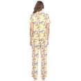 thumbnail image 4 of White Mark Women's Short Sleeve & Pants Tropical Pajama Set, 4 of 5