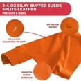 thumbnail image 6 of ELW Premium Suede Cowhide 2-4 oz 1-1.6mm - Soft Full Grain Pre-Cut Side Leather - 2-4 SQ FT 2 PCS,Orange - USA Made Silky Buffed Suede Fabric Leather for Car Upholstery, Crafts Garments, Furniture, 6 of 9