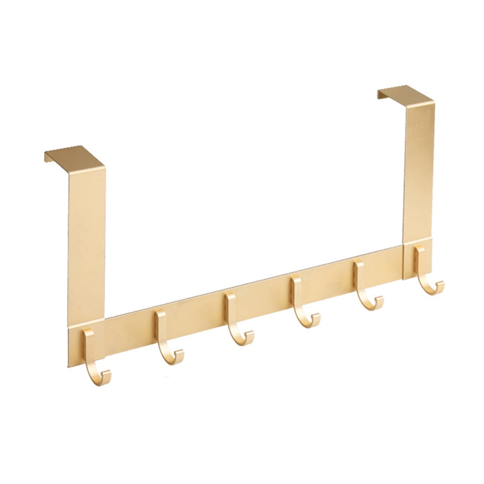 Door Coat Hook with 6 Aluminium Clothes Hooks for 3545mm Thick Door