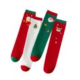 thumbnail image 6 of XEGLSBU 2 Pack Toddler Socks 2T-3T Cotton Kids Socks for Girls Mid Crew Length Soft Warm Winter Ankle Socks with Christmas Patterns for School Party Daily Wear and Celebrations Size 3-12 Years, 6 of 8