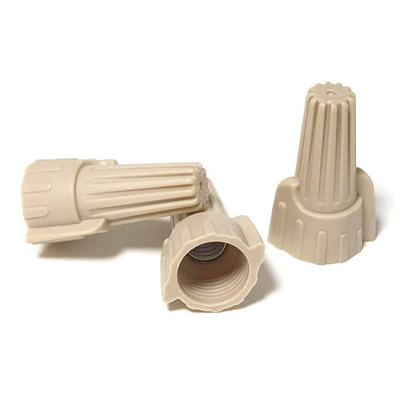 Twist Type Wire Connector Wire Nuts 18-10 Gauge Winged UL Listed Tan 500 pcs.