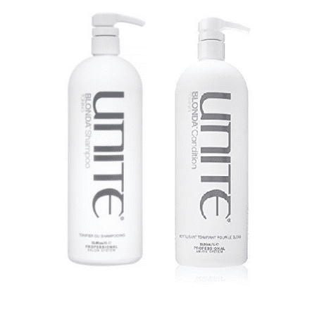 Unite Blonda Toning Wash & Rinse Shampoo and Conditioner Duo, 33 Oz.