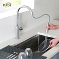 thumbnail image 5 of KIBI High Arc Pull Out Single Level Lead Free Brass Kitchen Faucet with Sprayer and Magnetic Docking, 5 of 10