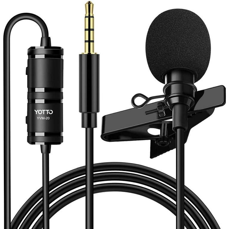 YOTTO Condenser Microphone 3.5mm Video Mic Cardioid Universal Interview  Microphone Professional Shotgun Mic for Smartphones iPhone DSLR Cameras PC  Camcorder with Shock Mount Windscreen 