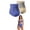 Beige+Blue, variant on LILIYA Women's Shapewear Shorts 2-Pack High Waist Tummy Control Plus Size Briefs Body Shaper Thigh Seamless Panties