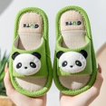 thumbnail image 1 of MesaSe Girls Cartoon Panda Soft Cozy Low-Top Fabric Slippers - Breathable  Anti-Slip  Slip-On Design for Indoor Home Use in Spring and Autumn - Cute Embroidery  Round Toe  and Comfortable, 1 of 6