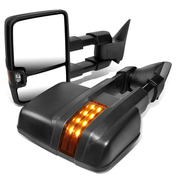 DNA Motoring TWM-031-T888-BK-AM For 1988 to 2002 GMC C/K 1500 2500 3500 1992 to 1999 Yukon Suburban Powered Adjust LED Turn Signal Towing Mirror 89 90 91 93 94 95 96 97 98 00 01