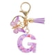 thumbnail image 1 of Carteras para las Mujeres Llavero de la Carta Inicial, Borla de las Señoras, Llavero de Coche Lindo Púrpura, Cartera, Mochila Mochila para las Mujeres, 1 of 4
