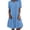 Sky Blue, variant on Womens Summer Denim Shirt Dresses 2026 Short Sleeve Loose Midi Jean Dress Button Down Casual Shift Tunic Dress Top