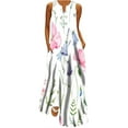 thumbnail image 1 of Robe Maxi pour Femmes Été Bohème Décontractée Sans Manches Longue Robe de Plage pour les Vacances, 1 of 5