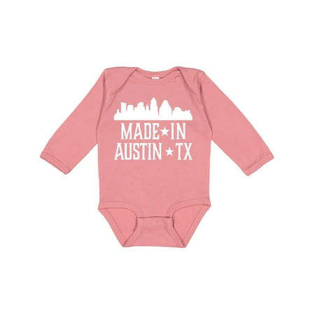 

Inktastic Made in Austin Texas Gift Baby Boy or Baby Girl Long Sleeve Bodysuit