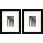 Studio 500 Glam Collection 2-Opening 11x14-Inch Matted to 8x10", 5x7" Geometric Black Picture Frames 2-Count