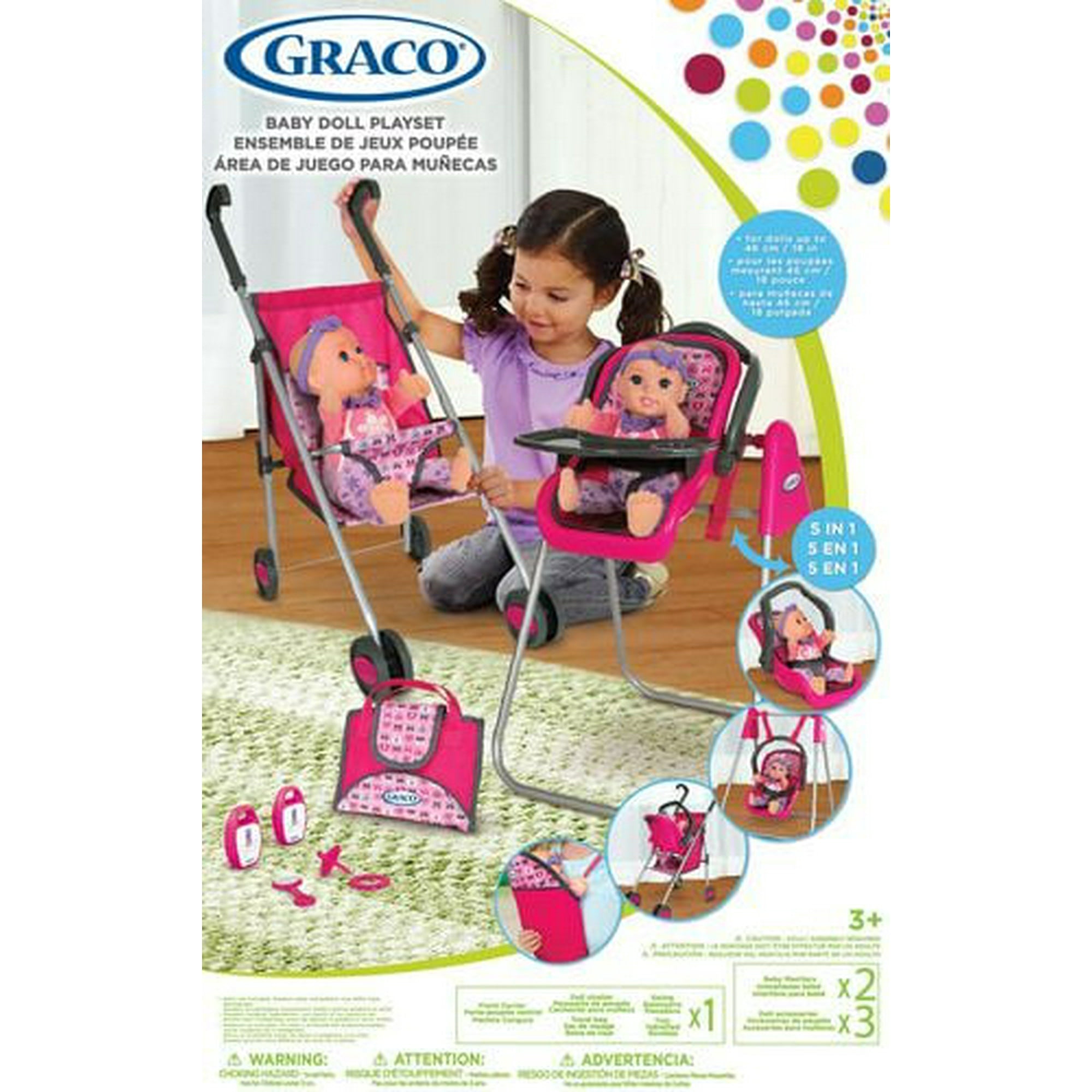 Doll Accessories Graco Doll High Chair Graco 5-in-1 Baby Doll