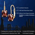 thumbnail image 2 of Gem Stone King 18K Yellow Gold Plated Silver Red Garnet Earrings for Women | 2.80 Cttw | Gemstone January Birthstone | Oval Checkerboard 8X6MM, 2 of 6