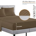 thumbnail image 3 of SGI Bedding 600 TC Egyptian Cotton Bed Sheet Set - Full Size Sheets 600 Count Sheets for Full Size Bed - Soft, Durable Sheets Cotton Sheets in 600 TC 21" Deep Taupe, 3 of 8