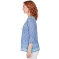 thumbnail image 4 of Larky Lark Womens Burnout Geometric Knit Top, 4 of 5