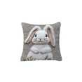 thumbnail image 2 of Rewenti Cute Little White Rabbits Printed Lumbar Pillows Includ Pillowcase And Insert Removable And Washable Back Cushion for Sofa Bed Office Nap, 2 of 6