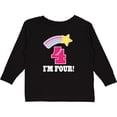 thumbnail image 3 of Inktastic 4th Birthday 4 Year Old Girls Rainbow Star Girls Long Sleeve Toddler T-Shirt, 3 of 5