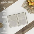 thumbnail image 4 of Dycanpo 45" Acacia Wood White Bar Table - Rectangular Counter Height Pub Table for Indoor Use, White, 4 of 7