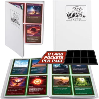 Monster Binder - 4 Pocket Trading Card Album - Matte White (Anti-theft  Pockets Hold 160+ Yugioh, Pokemon, Magic the Gathering Cards) - Walmart.com