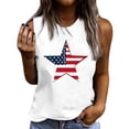 thumbnail image 2 of Goodtrade8 July 4th Tank Tops for Women Summer Sleeveless Shirts Pullover American Flag Workout Casual Crew Neck Patriotic Womens Shirts Lightweight, 2 of 5