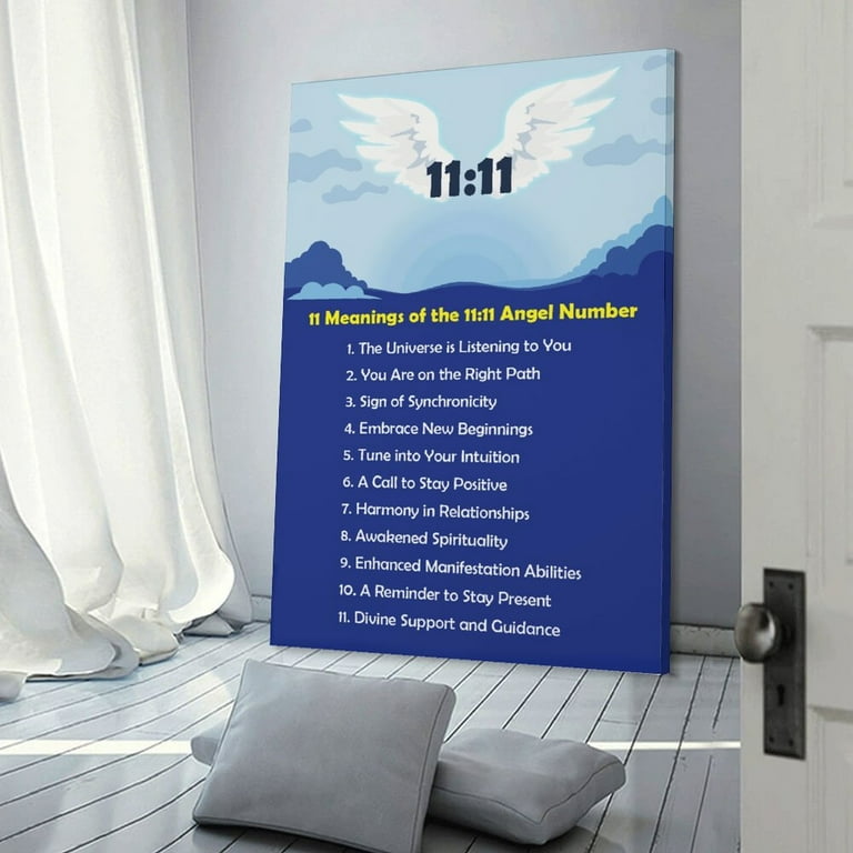 11 Meanings of The 1111 Angel Numbers Print Photo Art Painting