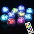 thumbnail image 5 of Paquete de 10 luces LED RGB multicolores LIUYMXG Con control remoto, 5 of 5
