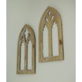 thumbnail image 2 of Set of 2 Whitewashed Wood Gothic Arch Window Frame Wall Hangings - Sculptural Elegance for Your Home Decor - 15.75 Inches High,Timeless and Enchanting Ambiance, 2 of 3